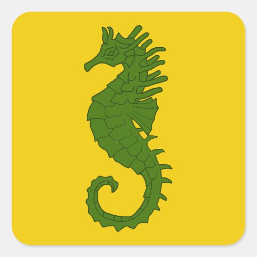 SCA Zee March Populace Badge Vierkante Sticker (Voorkant)