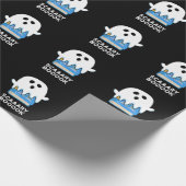 Scaaaary Booook Funny Ghost Book Pun Dark BG Cadeaupapier (Hoek)