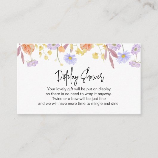 Scabiosa Wildflower Delicate Moderne Display Douch Informatiekaartje (Voorkant)