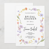 Scabiosa Wildflower Vrijgezellenfeest per post Kaart (Voorkant / Achterkant)