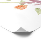 Scabiosa Wildflower Vrijgezellenfeest Welkom Poster (Hoek)