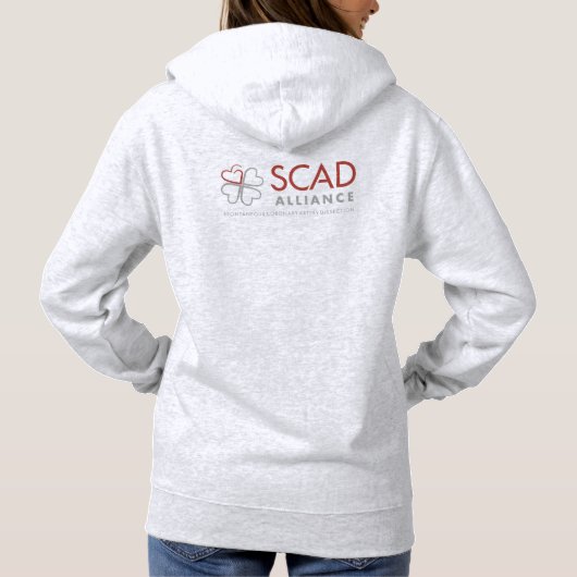 SCAD Alliance sweatshirt met capuchon - Lichtgrijs (Achterkant)