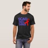 SCAD Hartinfarct Survivor Warrior Awareness T-shirt (Voorkant volledig)