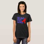 SCAD Hartinfarct Survivor Warrior Awareness T-shirt (Voorkant volledig)