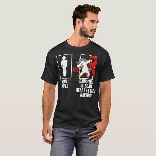 SCAD Heart Attack Survivor Coping US Warrior Aware T-shirt (Voorkant volledig)