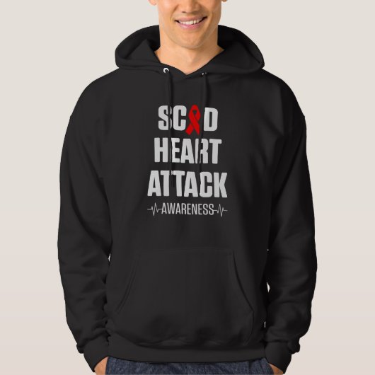 SCAD Heart Attack Survivor Heartbeat Warrior Aware Hoodie (Voorkant)