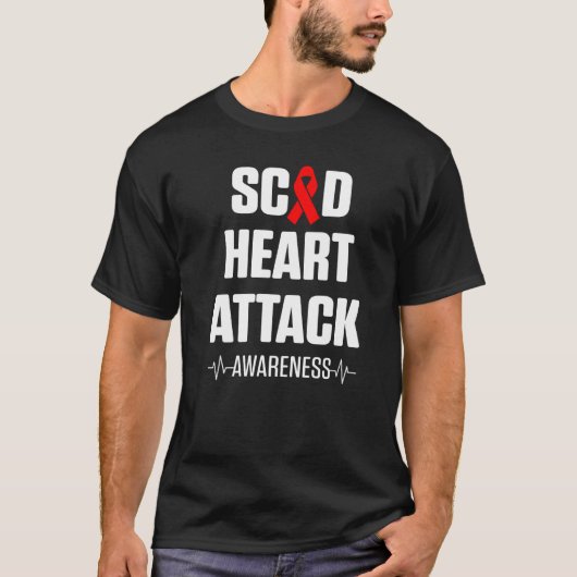 SCAD Heart Attack Survivor Heartbeat Warrior Aware T-shirt (Voorkant)