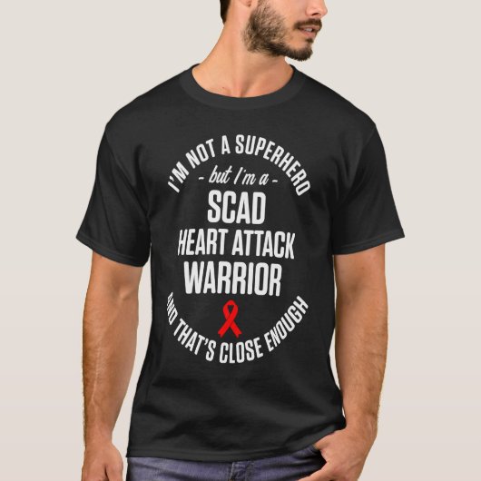 SCAD Heart Attack Survivor Hero Warrior Awareness T-shirt (Voorkant)