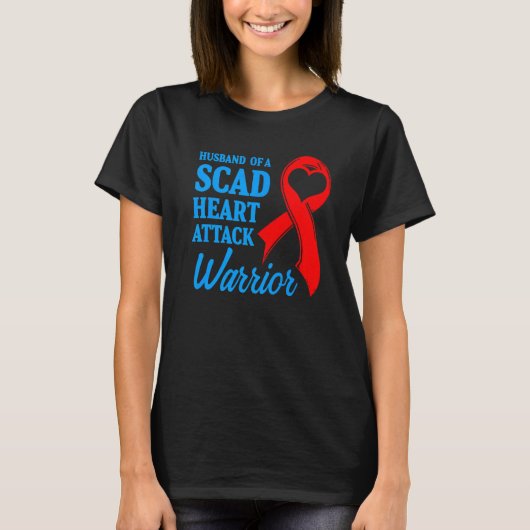 SCAD Heart Attack Survivor Life Future US Warrior T-shirt (Voorkant)