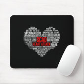 Scad Heart Attack Survivor Patiënt Warrior Awarene Muismat (Met muis)