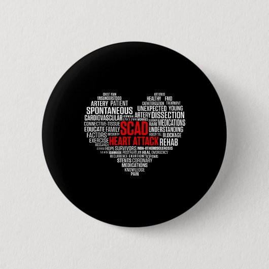 Scad Heart Attack Survivor Patiënt Warrior Awarene Ronde Button 5,7 Cm (Voorkant)