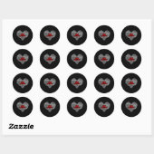 Scad Heart Attack Survivor Patiënt Warrior Awarene Ronde Sticker (Vel)