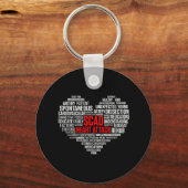 Scad Heart Attack Survivor Patiënt Warrior Awarene Sleutelhanger (Voorkant)
