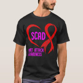 SCAD Heart Attack Survivor Pride Warrior Awareness T-shirt (Voorkant)