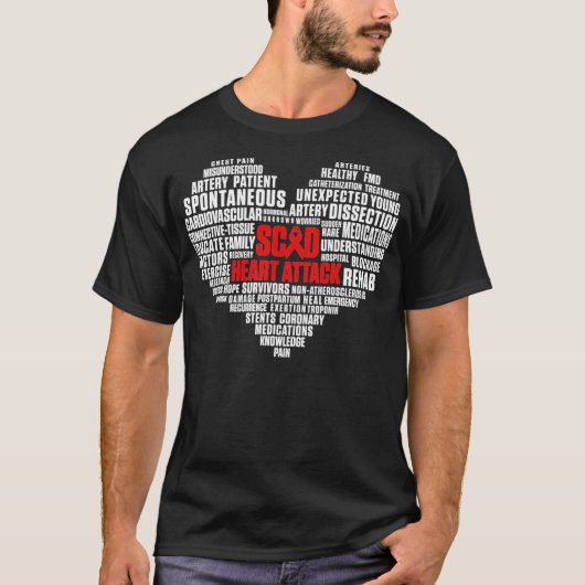 SCAD Heart Attack Survivor Pride Warrior Awareness T-shirt (Voorkant)
