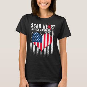 SCAD Heart Attack Survivor Recovery Warrior Awaren T-shirt