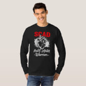 Scad Heart Attack Survivor Ribbon Warrior Awarenes T-shirt (Voorkant volledig)