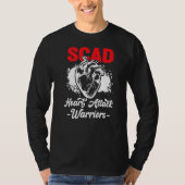 Scad Heart Attack Survivor Ribbon Warrior Awarenes T-shirt (Voorkant)