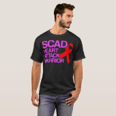 SCAD Heart Attack Survivor Survive Warrior Awarene T-shirt (Voorkant volledig)