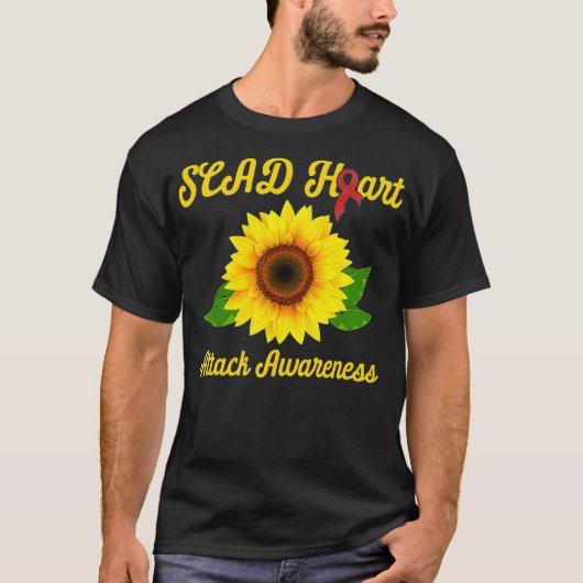 SCAD Heart Attack Survivor Treatment Warrior Aware T-shirt (Voorkant)