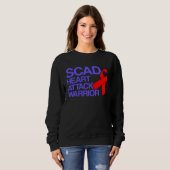 SCAD Heart Attack Survivor Warrior Awareness Trui (Voorkant volledig)