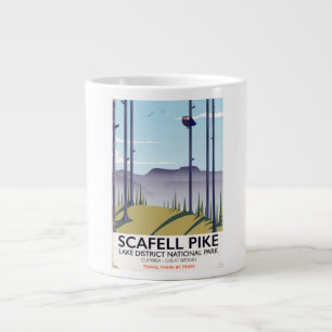 Scafell Pike, Cumbria, Vintage-poster Grote Koffiekop