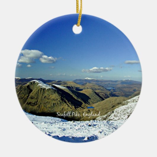 Scafell Pike, Engeland Keramisch Ornament (Voorkant)
