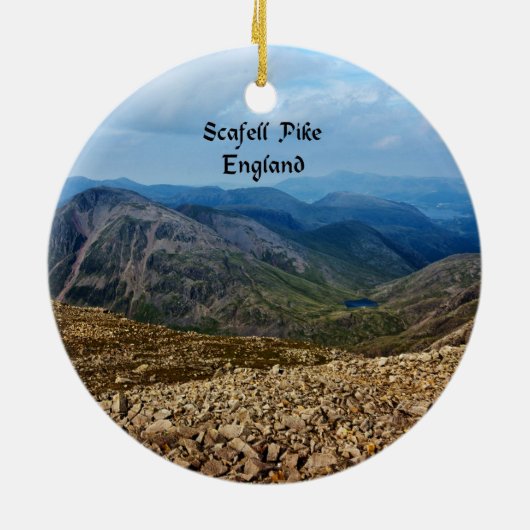 Scafell Pike, Engeland Keramisch Ornament (Achterkant)