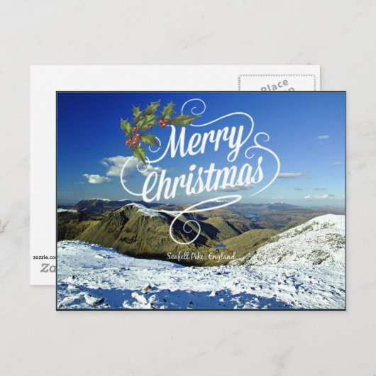 Scafell Pike, Engeland - kerstcadeautjes Briefkaart (Voorkant / Achterkant)