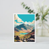 Scafell Pike Engeland Reizen illustratie Briefkaart (Staand voorkant)