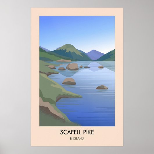 Scafell Pike Moderne Reisposter Poster (Voorkant)