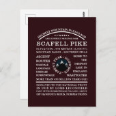 Scafell Pike, Mountain Expedition Information Briefkaart (Voorkant / Achterkant)