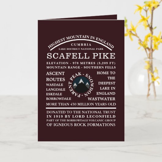Scafell Pike, Mountain Expedition Information Kaart (Gele Bloem)