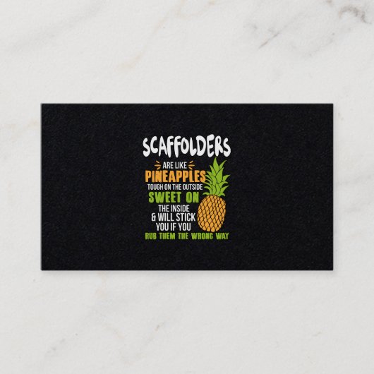 Scaffelers zijn als ananas. visitekaartje (Voorkant)