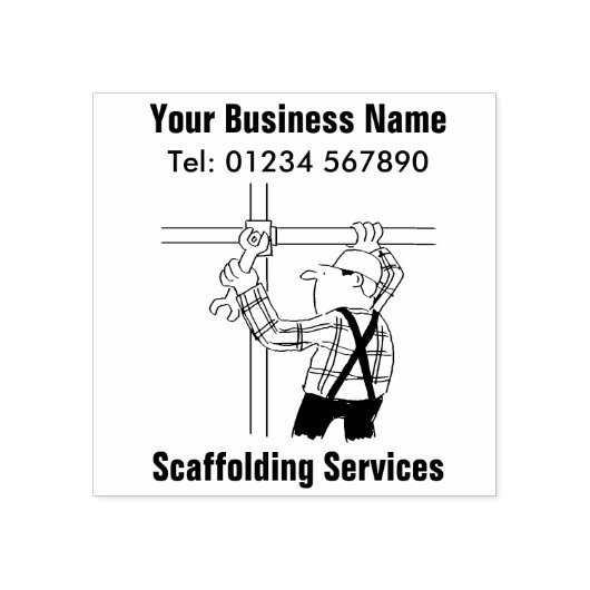 Scaffold Company of Scaffolding Services Rubberstempel (Afrduk)