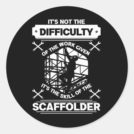Scaffolder Builder Scaffolling Scaffold Ronde Sticker (Voorkant)