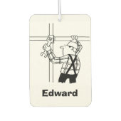 Scaffolder Cartoon gepersonaliseerd Luchtverfrisser (Voorkant)