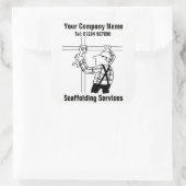 Scaffolder die de Diensten van het Scaffolling aan Vierkante Sticker (Tas)