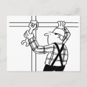 Scaffolder en Scaffolding Cartoon Briefkaart (Voorkant)
