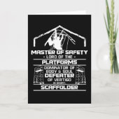 Scaffolder Master Safety Lord Platforms Kaart (Voorkant)