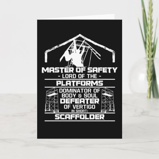 Scaffolder Master Safety Lord Platforms Kaart (Voorkant)