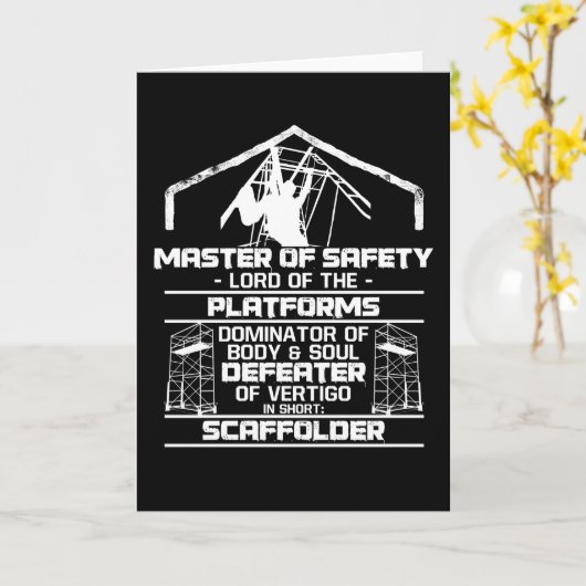 Scaffolder Master Safety Lord Platforms Kaart (Gele Bloem)