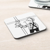 Scaffolder met deklaag bier onderzetter (Linkerzijde)