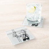 Scaffolder met deklaag glazen onderzetter (Schuin)