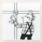 Scaffolder met deklaag glazen onderzetter (Voorkant)