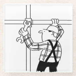 Scaffolder met deklaag glazen onderzetter