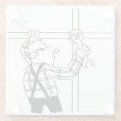 Scaffolder met deklaag glazen onderzetter (Achterkant)