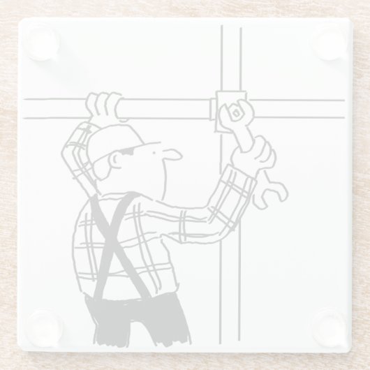 Scaffolder met deklaag glazen onderzetter (Achterkant)