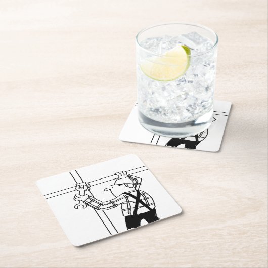 Scaffolder met deklaag kartonnen onderzetters (Insitu)