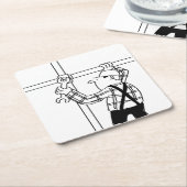 Scaffolder met deklaag kartonnen onderzetters (Schuin)